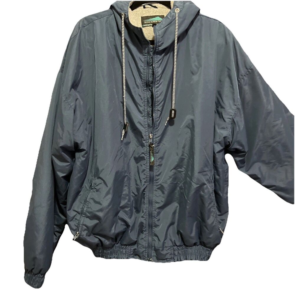 Dutch Harbor Gear Men's Workwear Hoodie Jacket Blue Lining Size XXL Full Zip - Picture 4 of 4